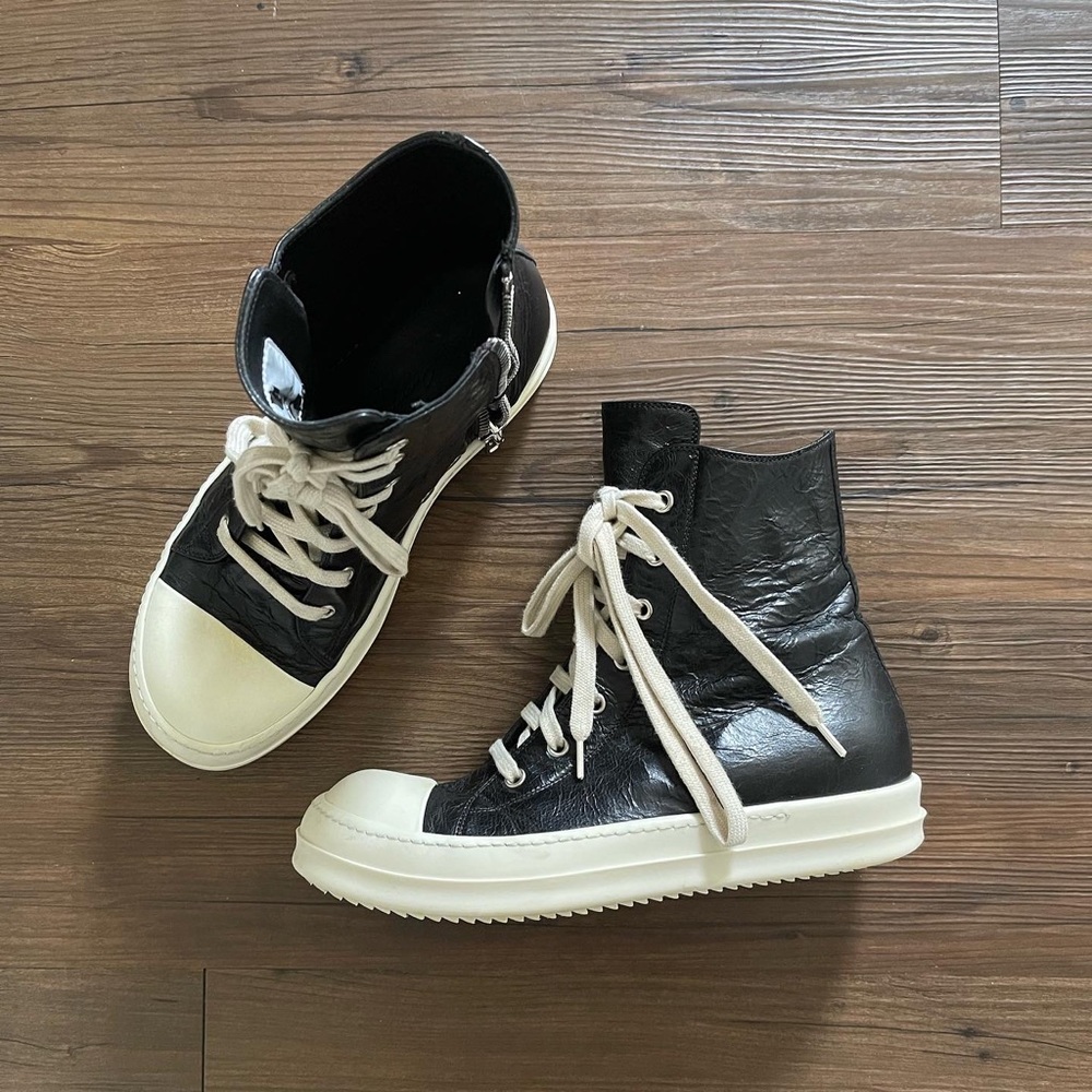 (SOLD) Rick Owens Main Line Cow Hide Ramones